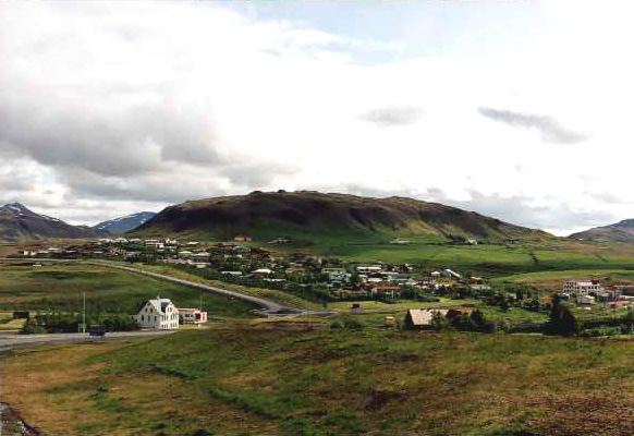 Blick von Brücke bei Mosfellsbær